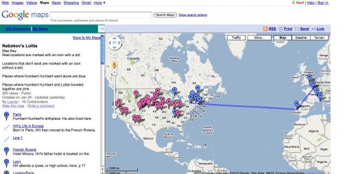 Students use Google mapping software to track the characters' journey jo